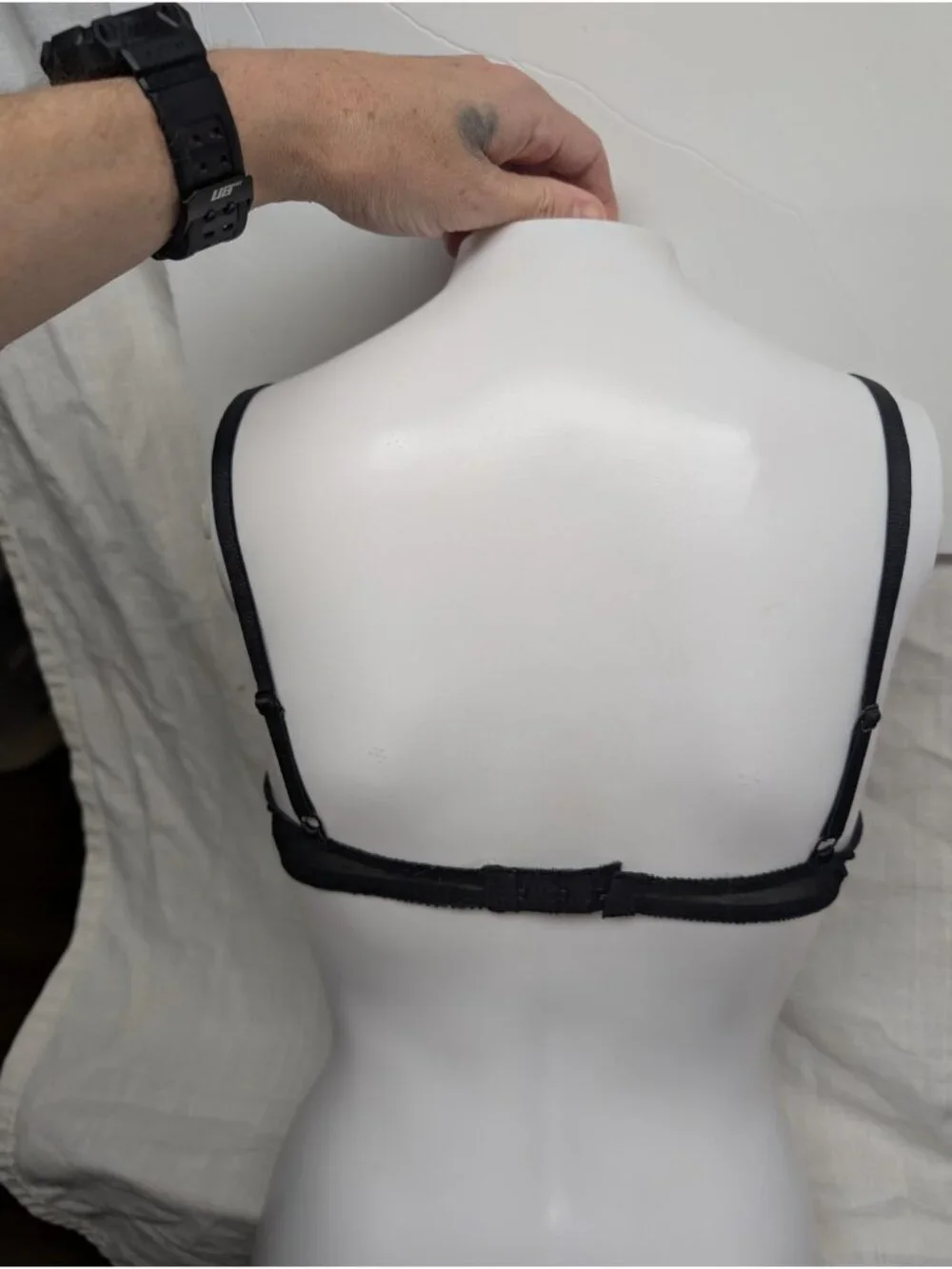 Vtg Victoria Secret Gold Label Black Lace Underwire Bra 36B Unlined 80s Made USA